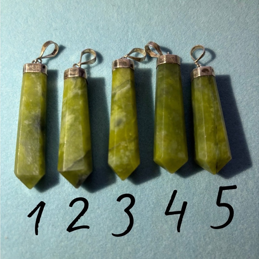 Green Stone Pendants